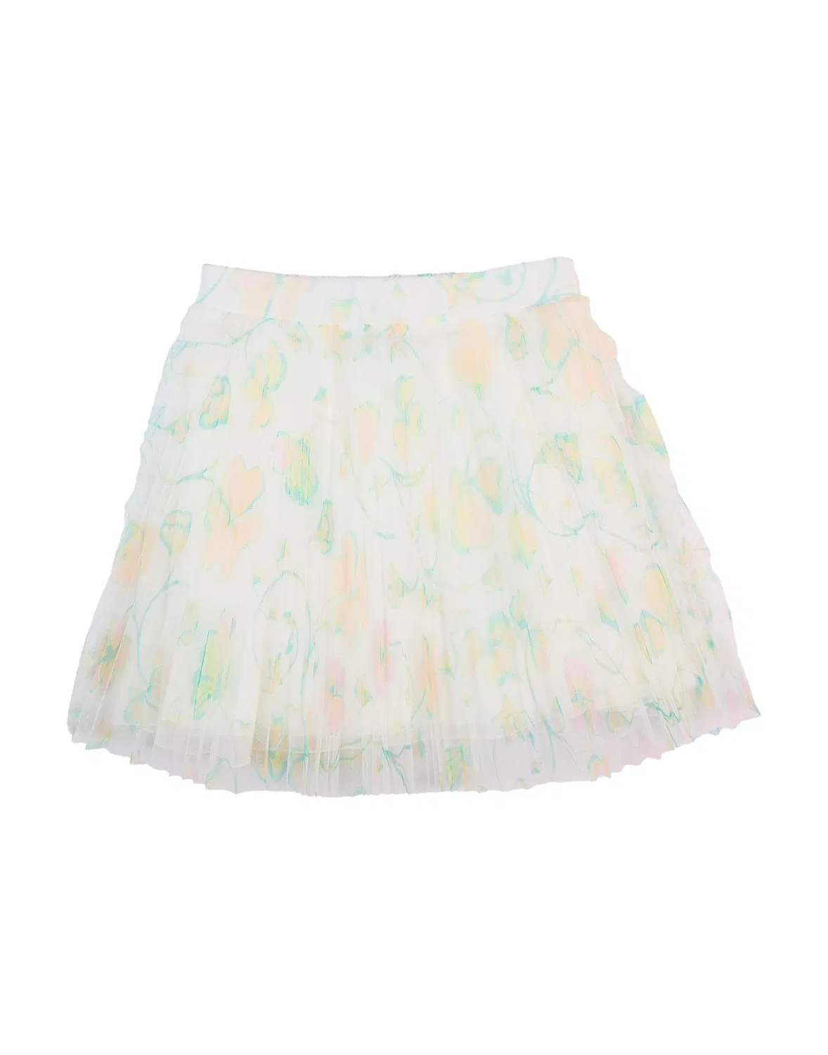 Детская юбка для девочек с воланами Tulle Dior, белый