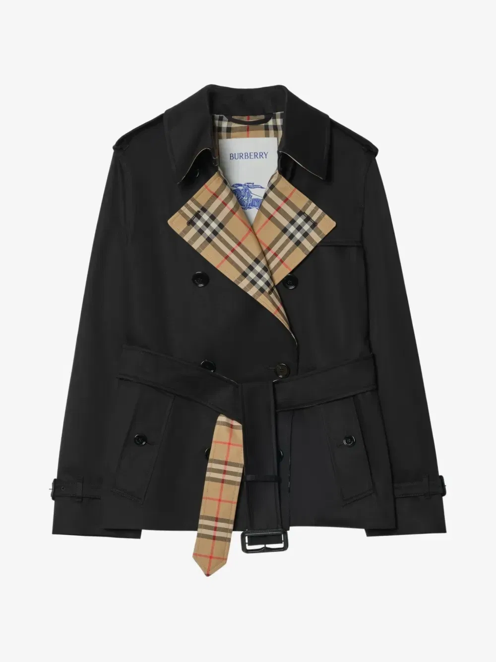 Габардиновое пальто Garbardine Lakefield BURBERRY, черный