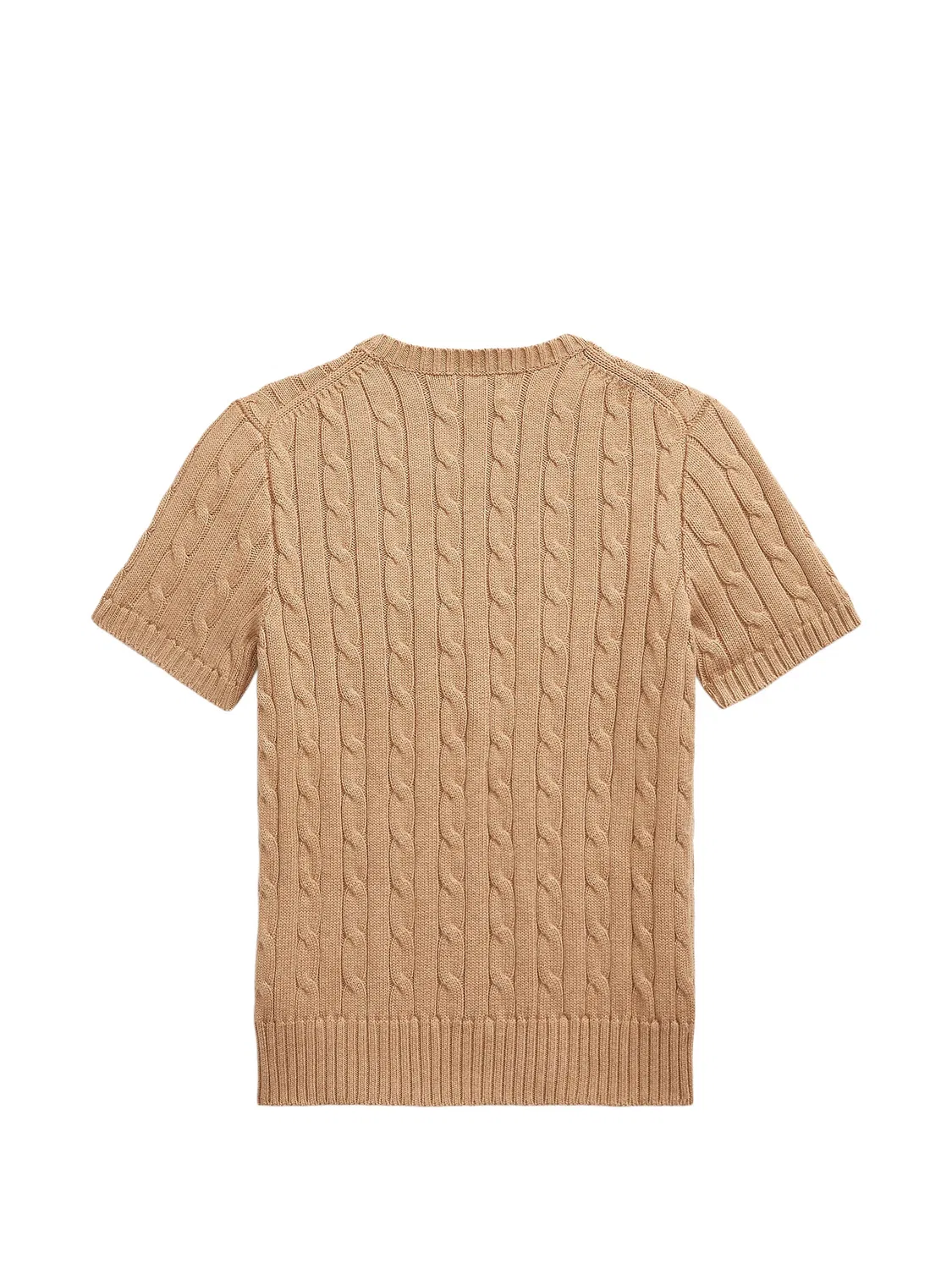Вязаная футболка с коротким рукавом Polo Ralph Lauren, нейтральные — фото 2