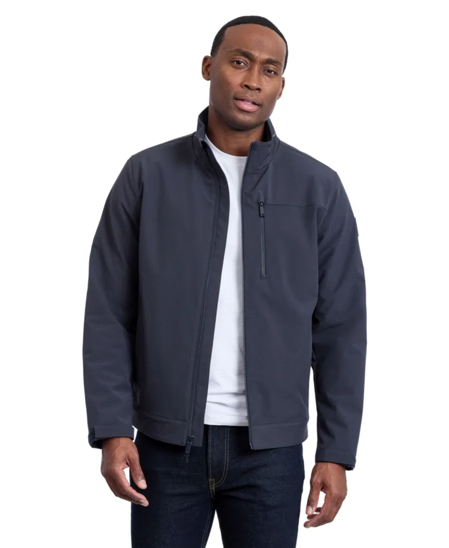 Мужская куртка из софтшелла с флисовой подкладкой и воротником-стойкой Calvin Klein, Gray