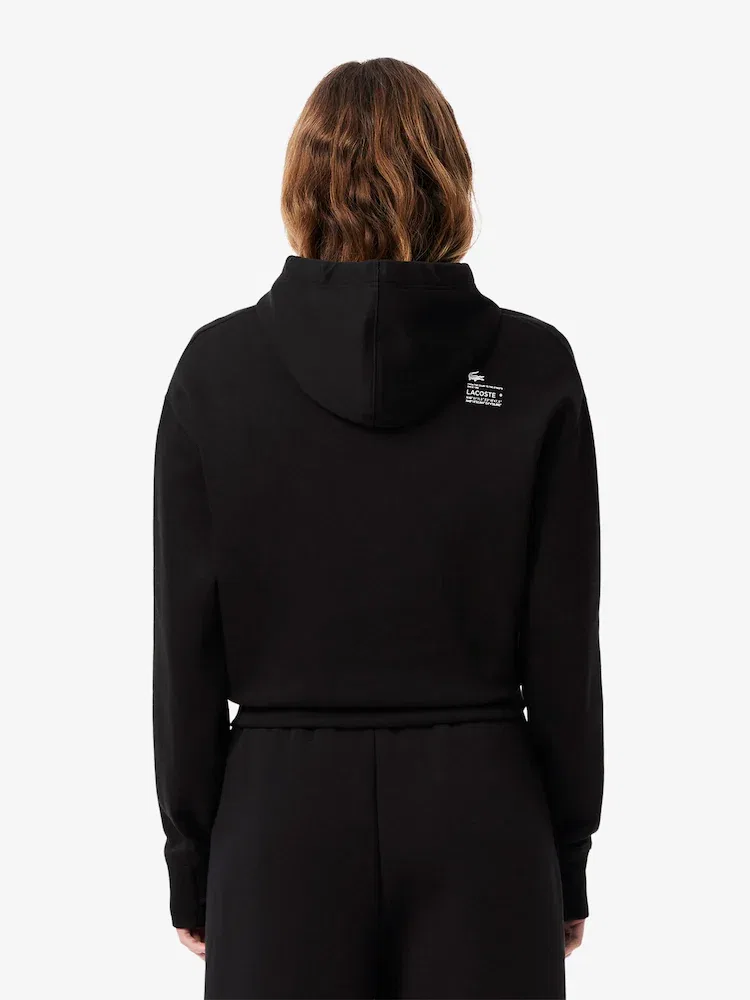 Худи LACOSTE Black, женская с капюшоном, базовый стиль — фото 3
