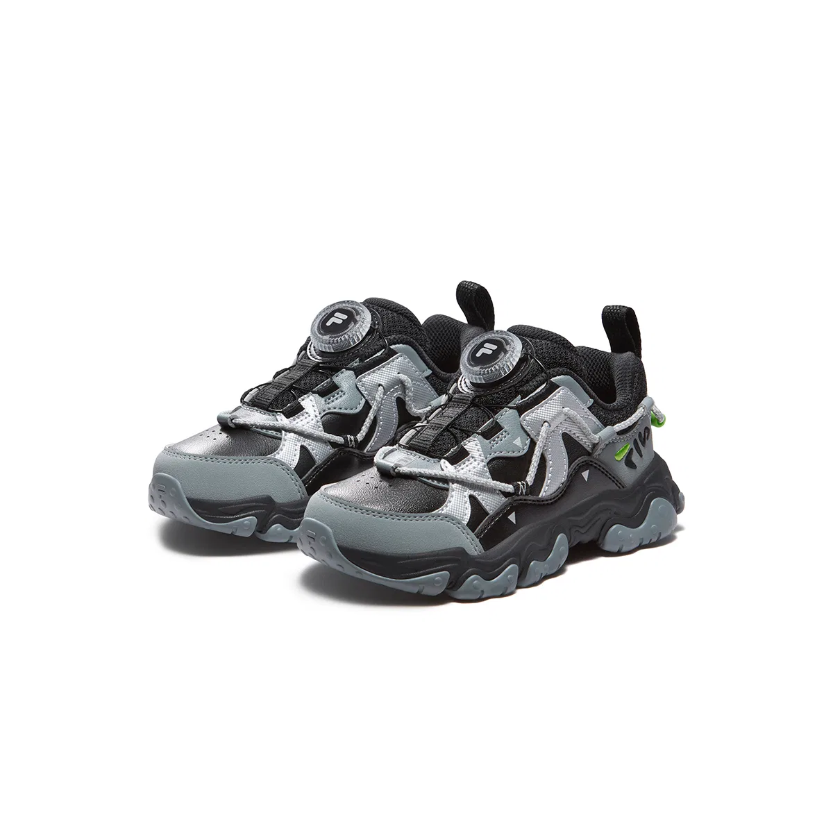 Детские кроссовки для бега с принтом Heritage FHT FILA KIDS, Black/Medium Gray — фото 4