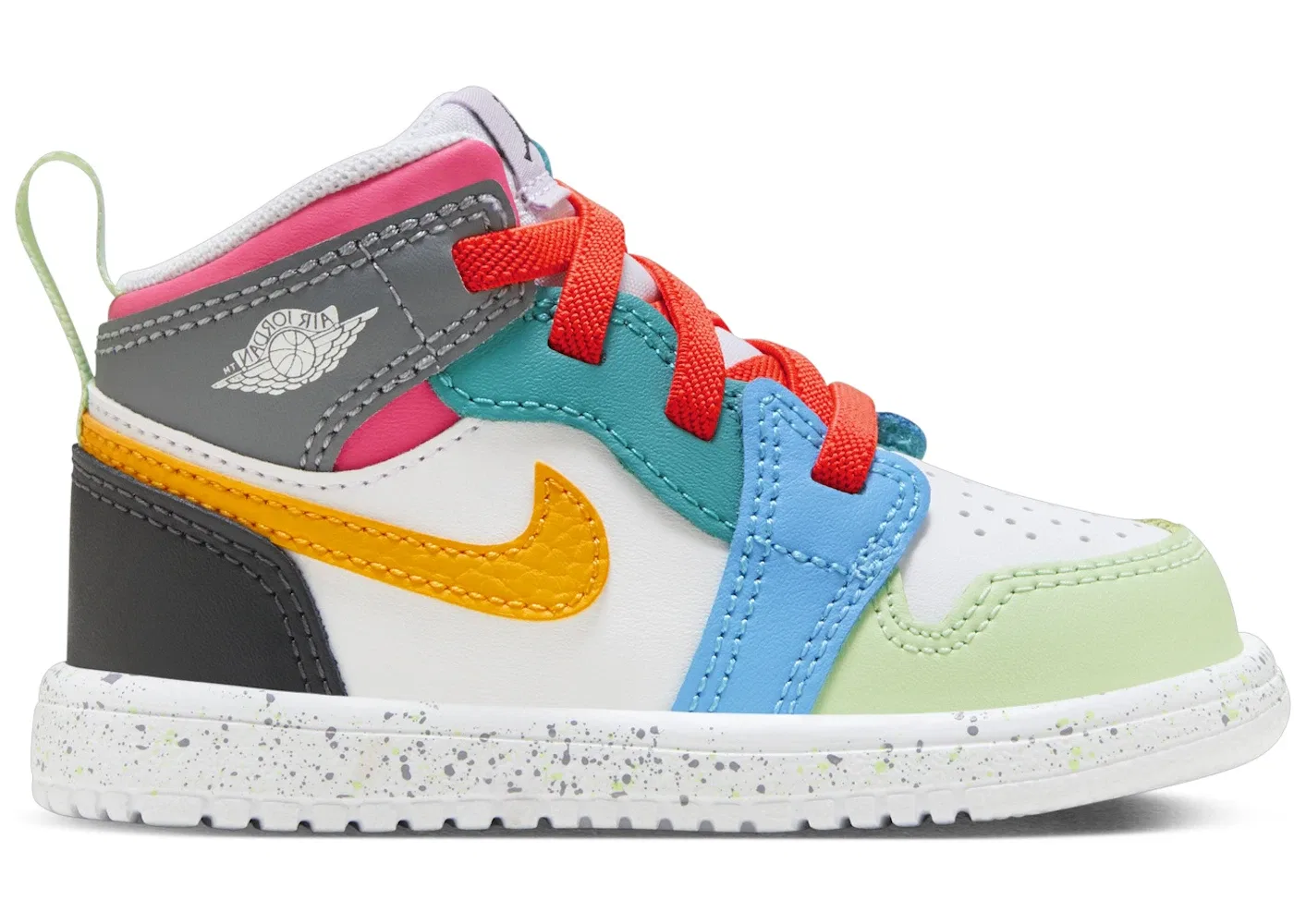 Детские кроссовки Lifestyle с высоким берцем Jordan 1 Mid ALT SE Jordan, White/Dark Shadow/Hyper Pink/Taxi