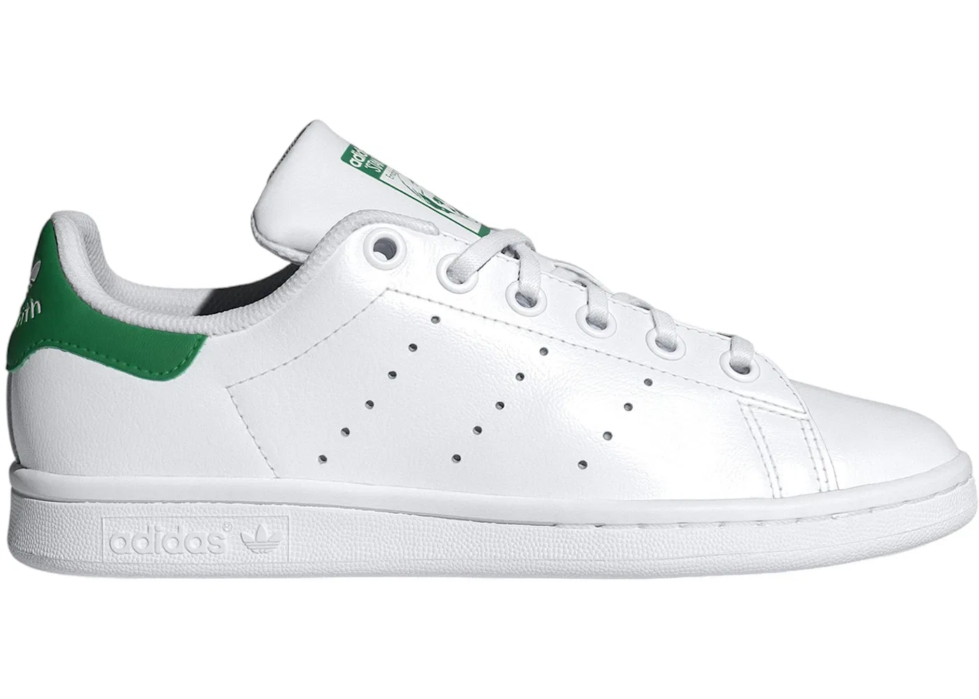 Детские кроссовки с перфорированным верхом Adidas Stan Smith, Cloud White Cloud White Green