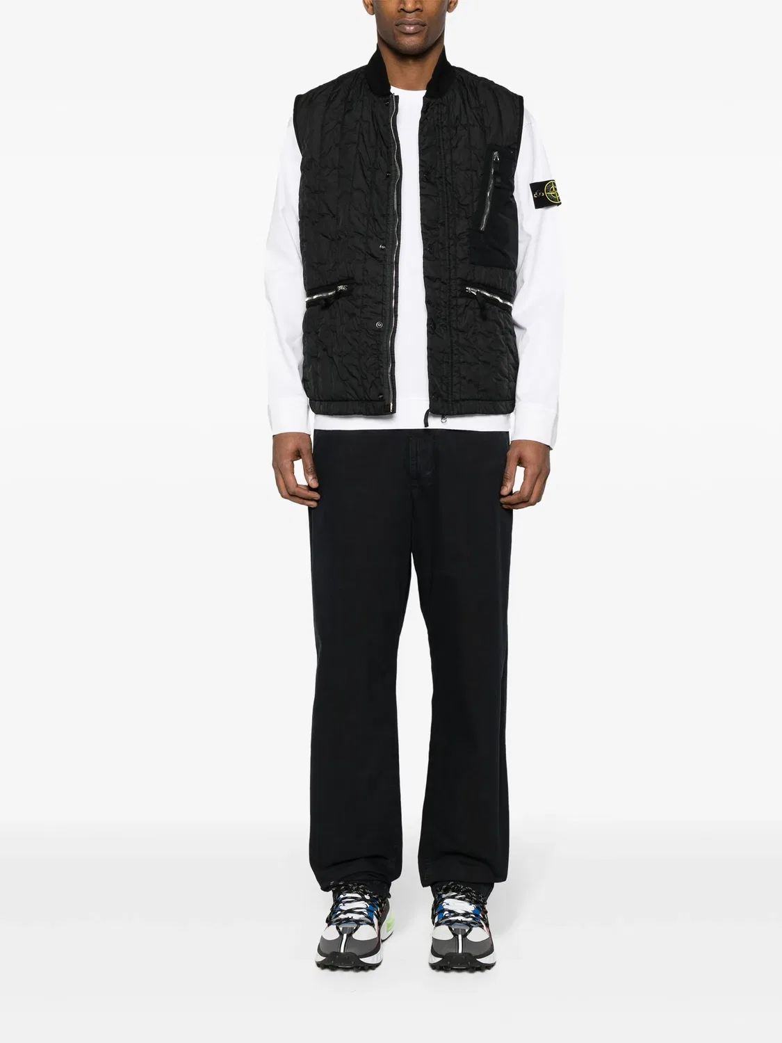 Sweatshirt с компасом из хлопка Stone Island, белый — фото 4