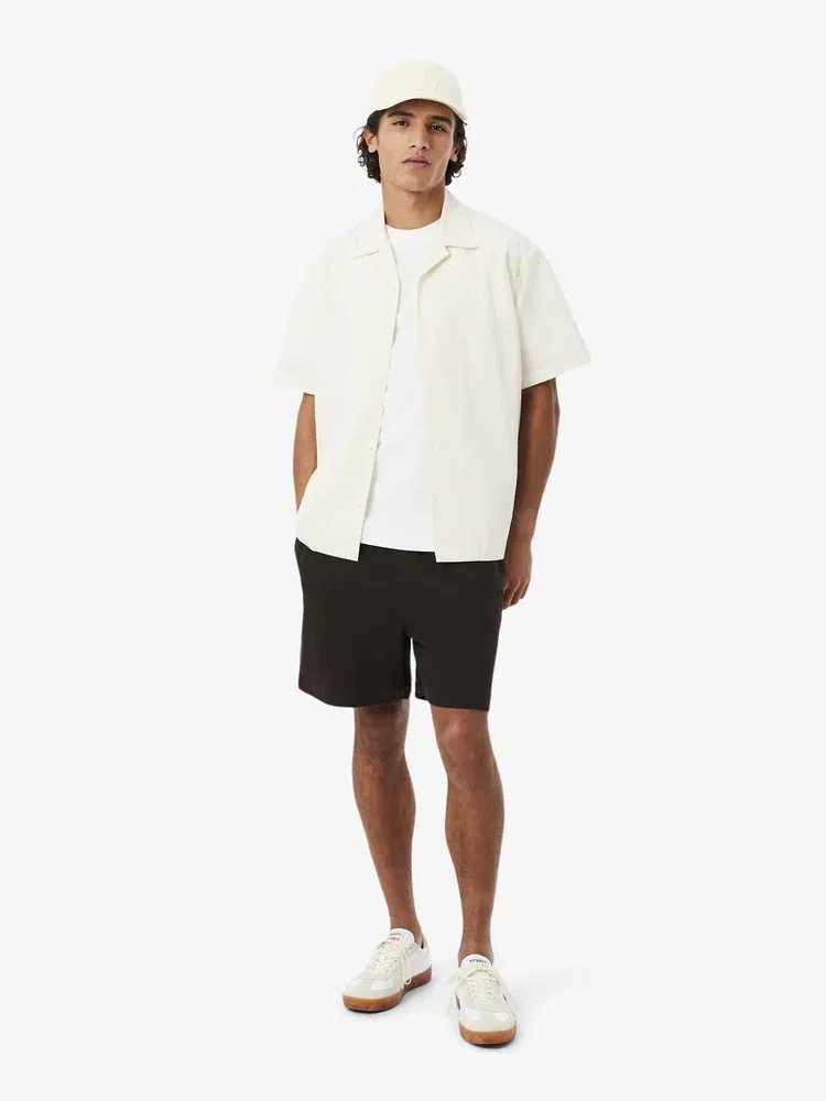 Футболка с коротким рукавом, хлопковая, модель TH1979 LACOSTE, White — фото 4