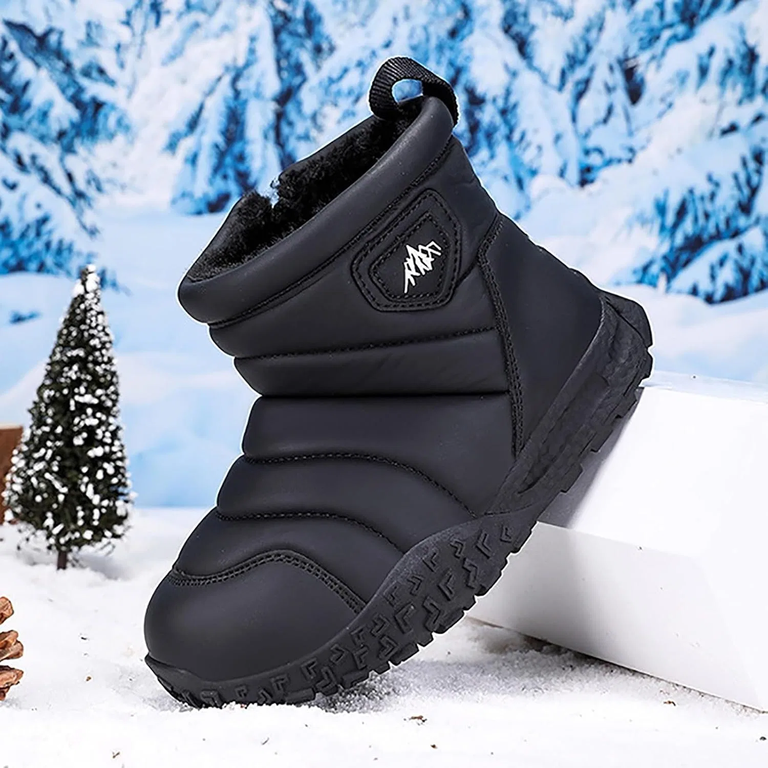 Детские зимние ботинки для девочек с флисовой подкладкой Snow Boots, Black — фото 2