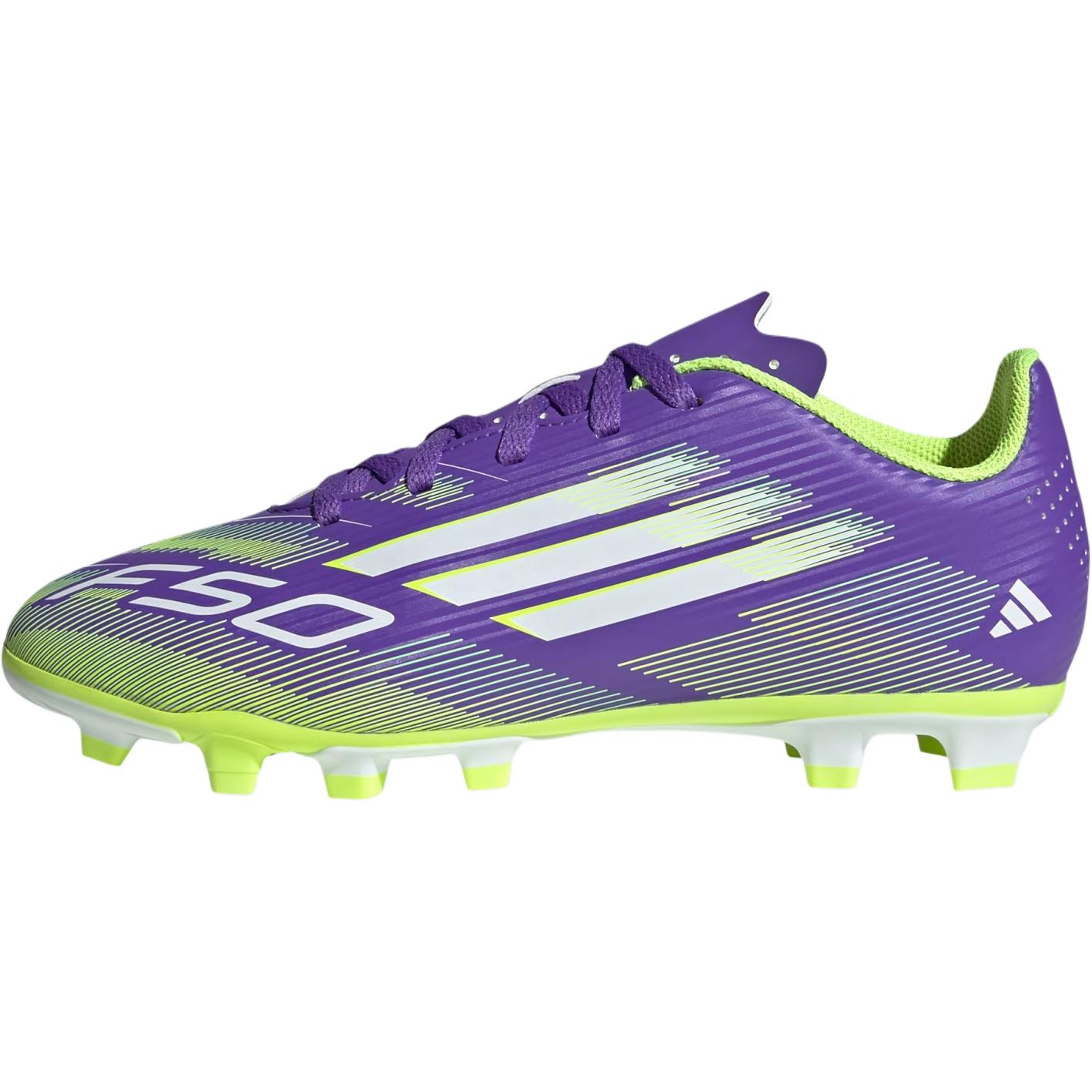 Adidas F50 CLUB Абразивостойкие поддерживающие низкие детские футбольные бутсы Purple Kids'