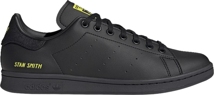 Кроссовки Adidas Stan Smith 'Black Semi Solar Yellow', черный - фото