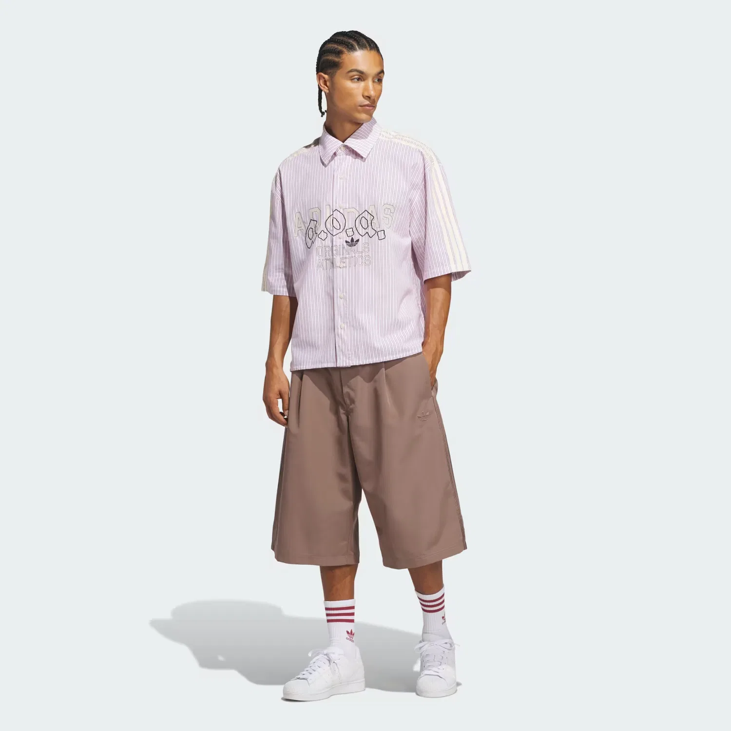 Мужские шорты свободного кроя Originals Woven Short Adidas Originals, коричневый — фото 3