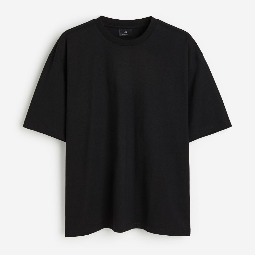

Футболка H&M Oversized Fit Cotton, черный