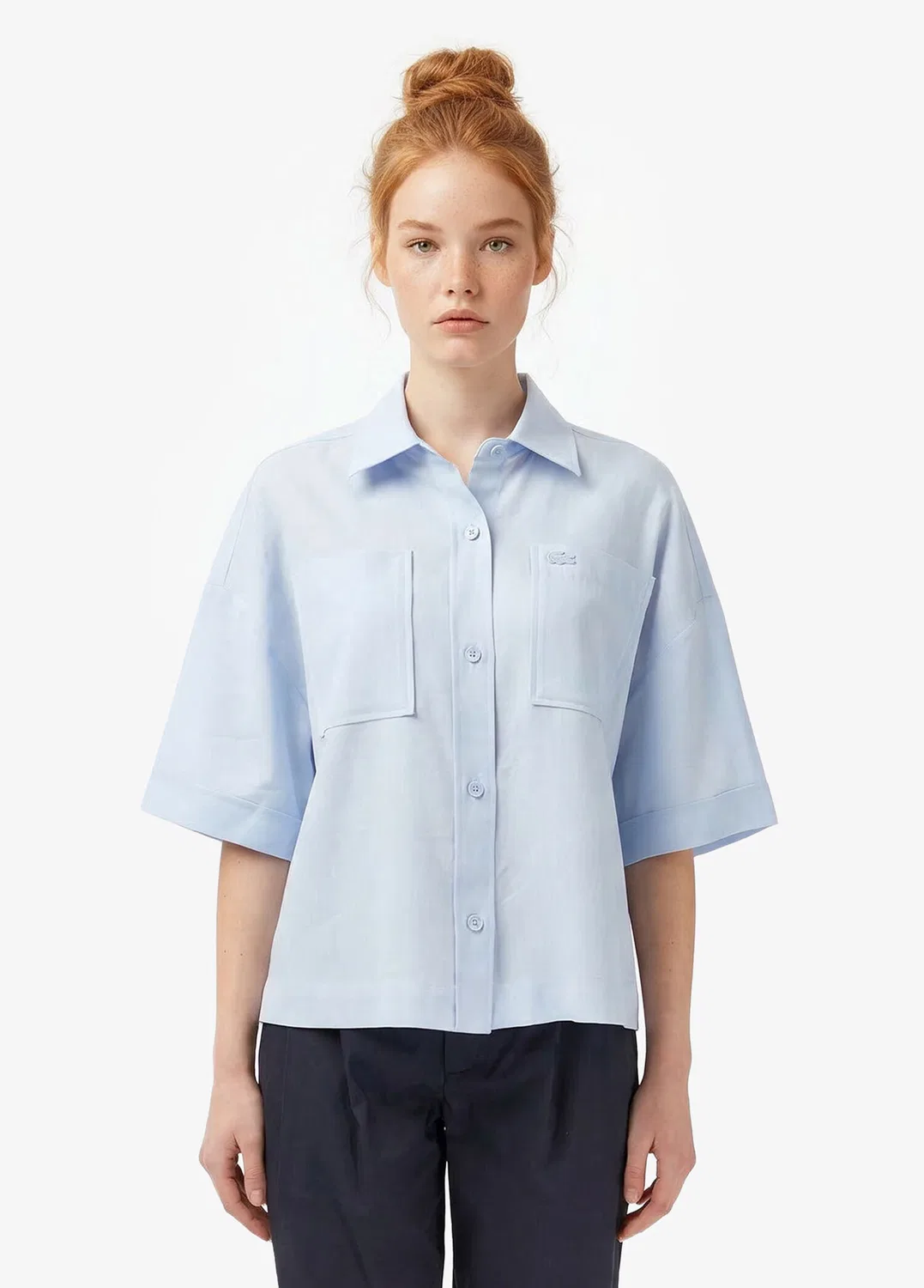 Блуза Lacoste Relaxed Fit Truvakar, Mavi-HBA, синий