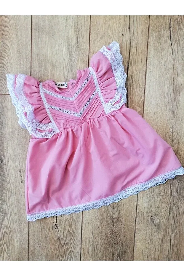 Детское платье для девочек с вышивкой Mini Kids Baby, Pink