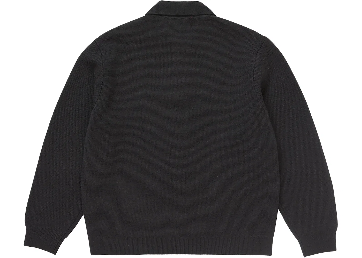 Мужской кардиган из плетеной кожи с застежкой-молнией Cardigan (FW24) Supreme, Black — фото 2