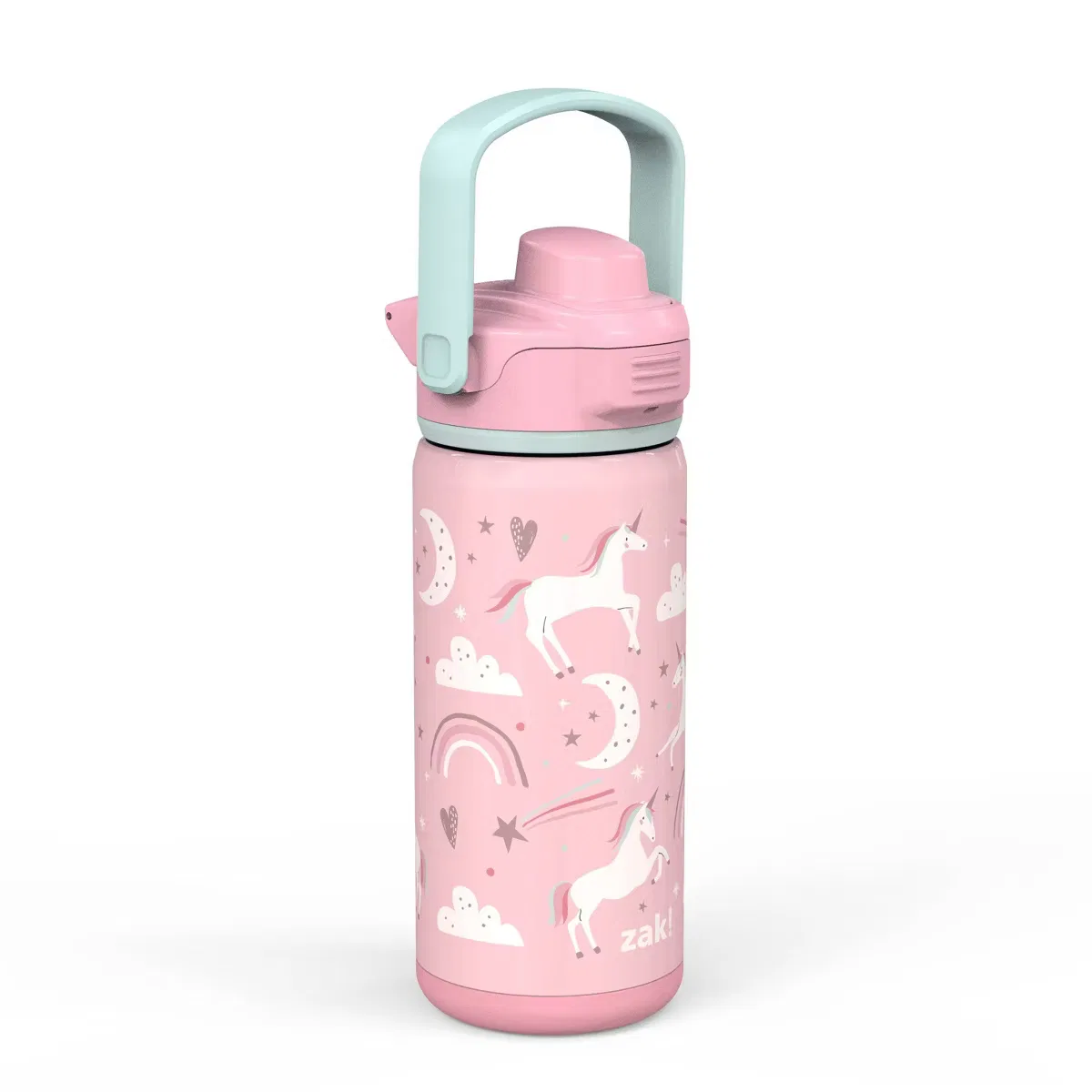 Детская бутылка для воды 414 мл с двойными стенками Fanciful Unicorn Zak Designs, Assorted Blues — фото 3
