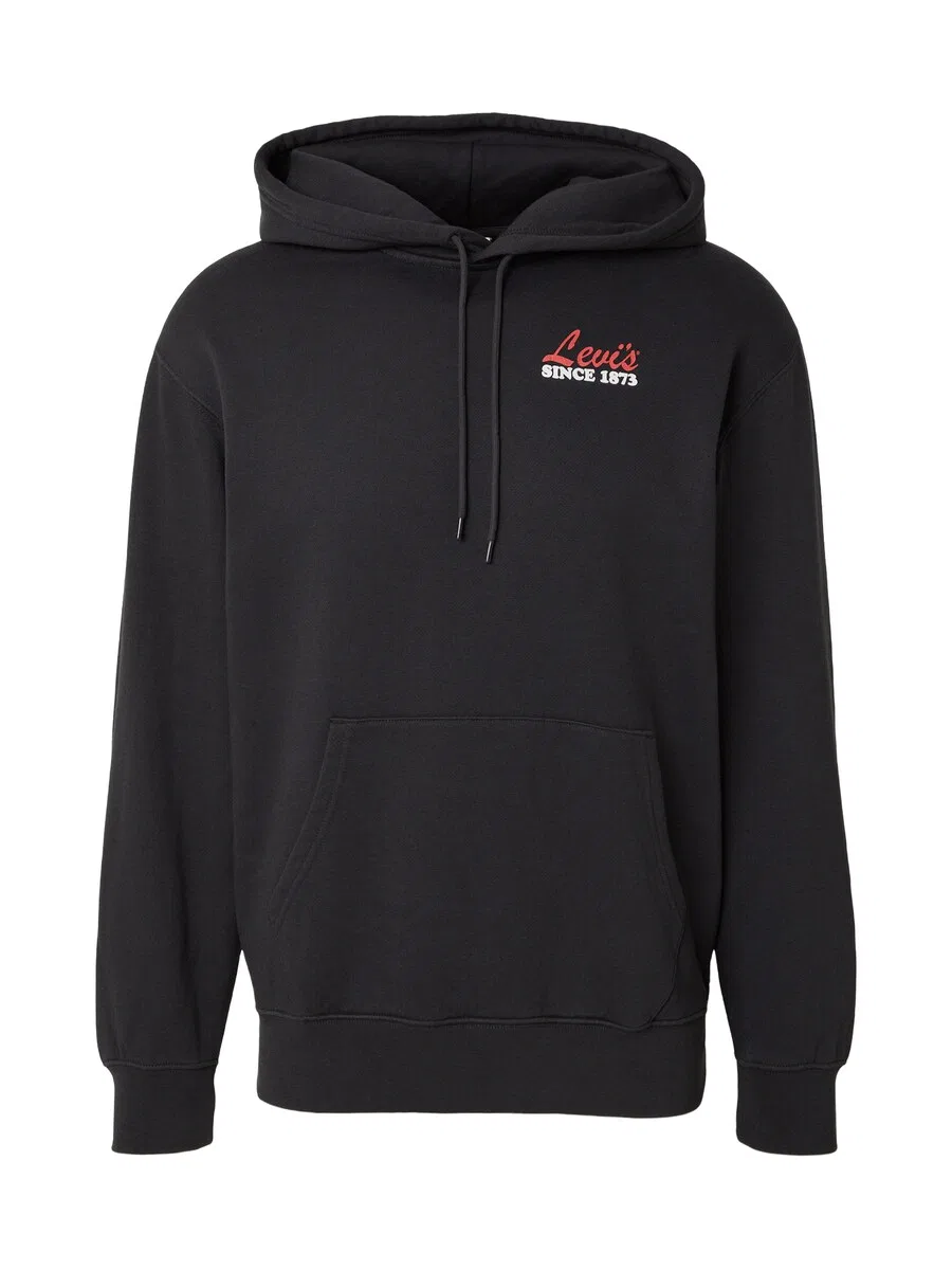Толстовка LEVI'S Regular fit 'Relaxed Graphic Po' черного цвета