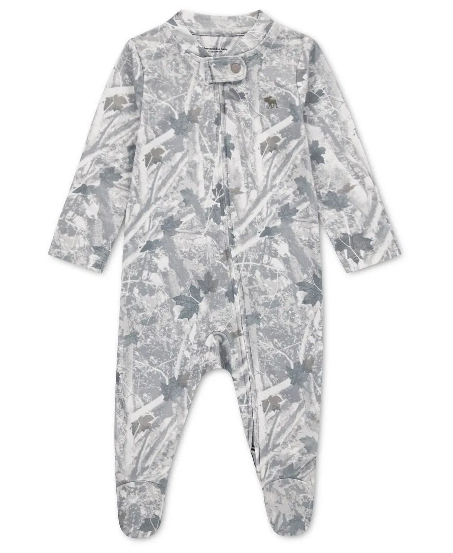 Детский комбинезон на ножках с длинным рукавом, футер abercrombie kids, Green