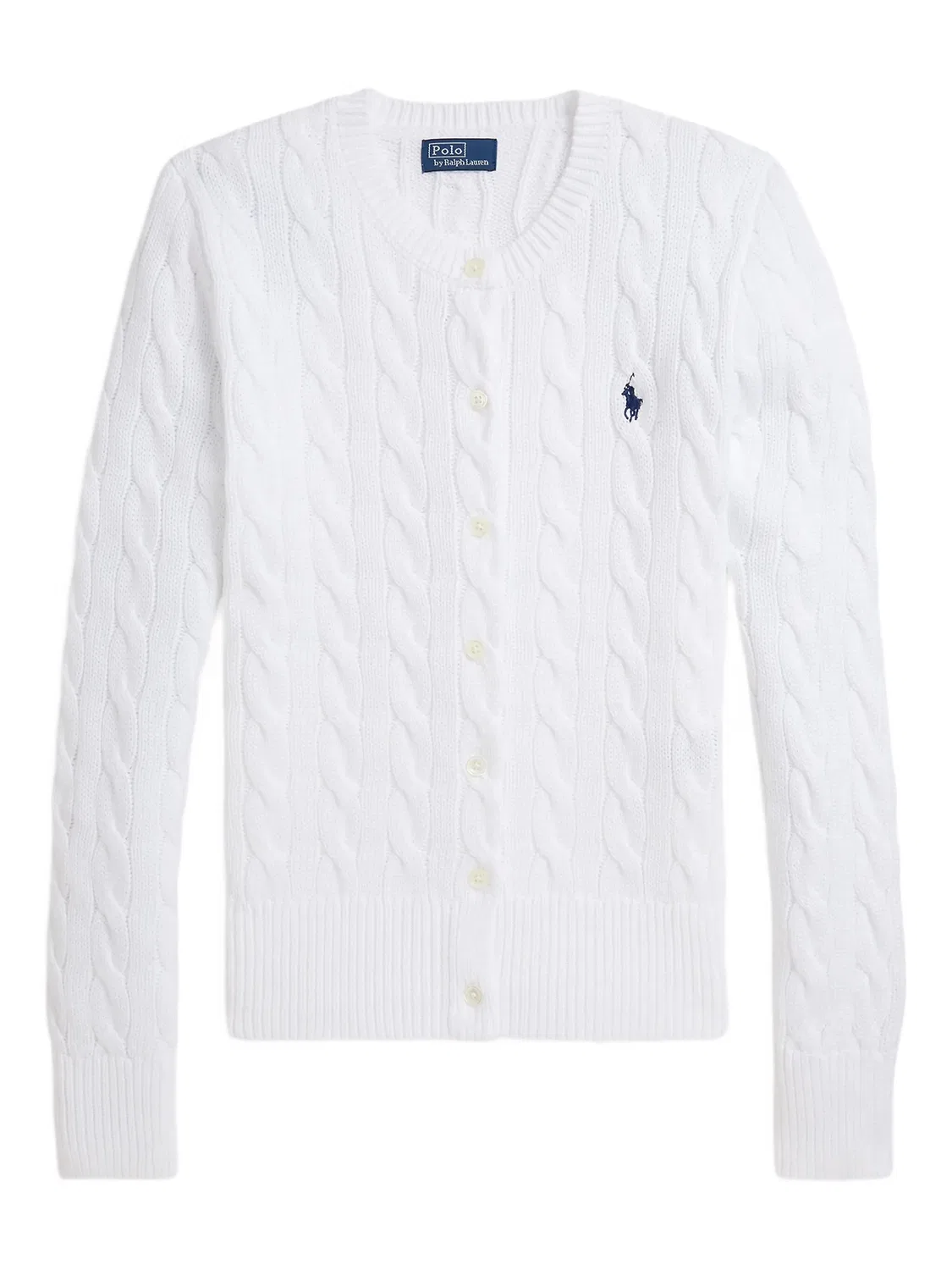 Кардиган с логотипом в белом цвете Polo Ralph Lauren, белый