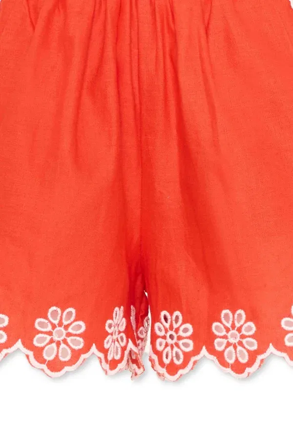 Шорты хлопковые Shorts Stella Mccartney Kids, красный — фото 3