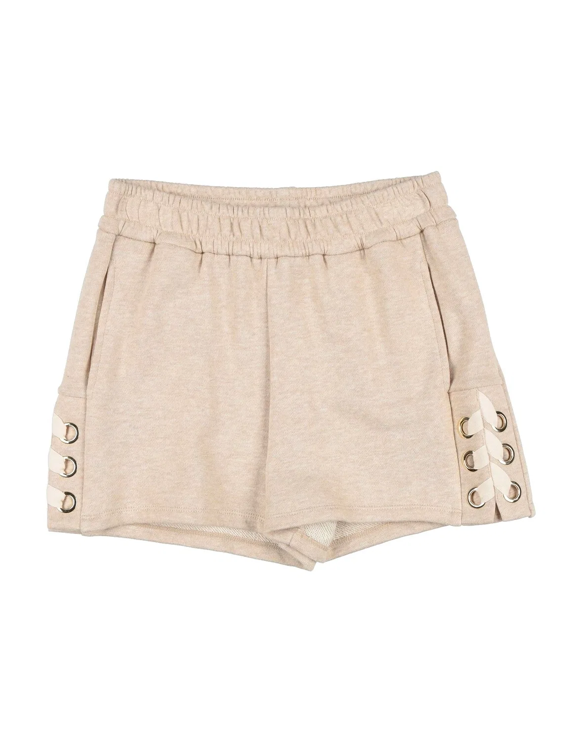 Детские шорты для девочек из французского терри Chloé, бежевый