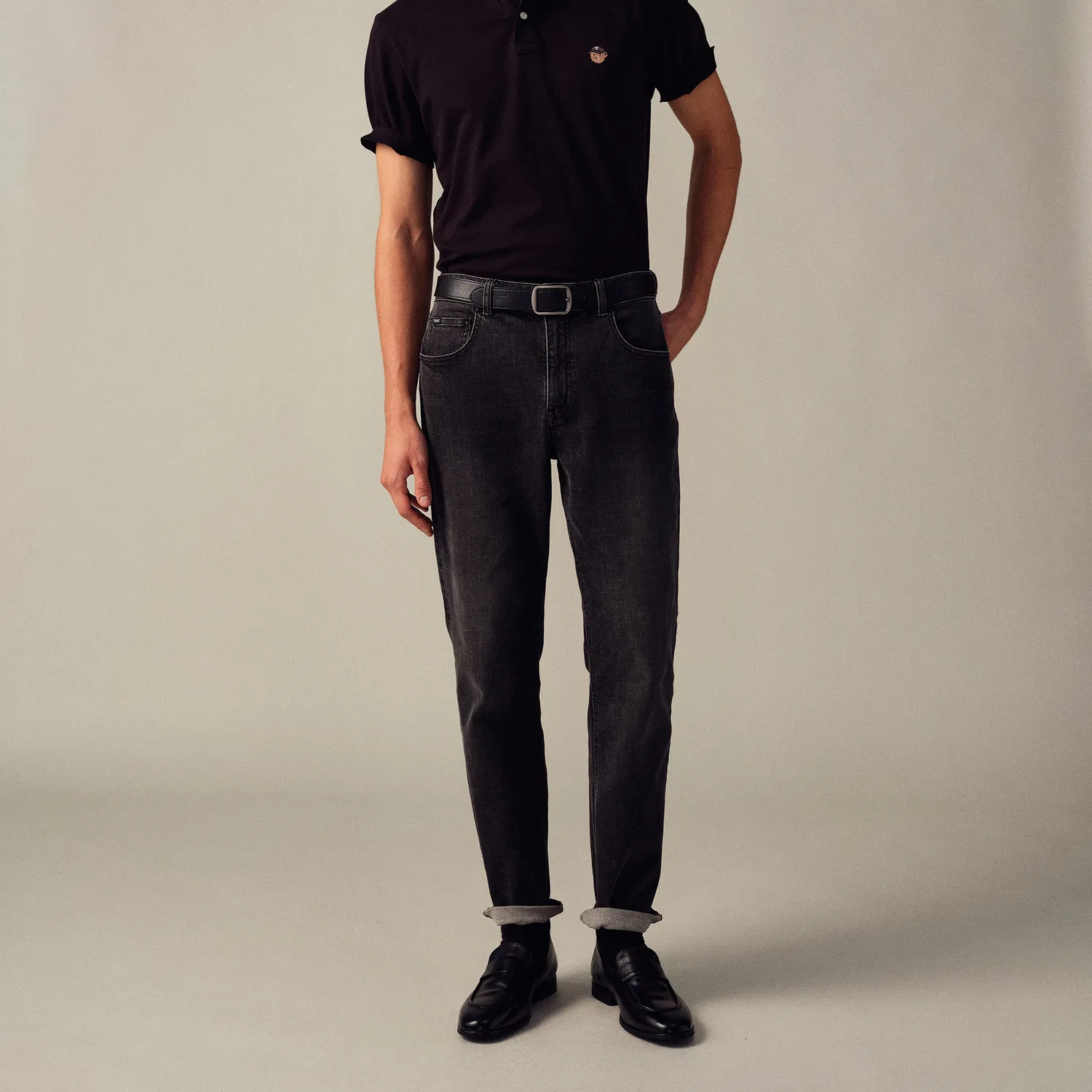 Детские джинсы умеренного slim-кроя Teenie Weenie Men, серые — фото 4