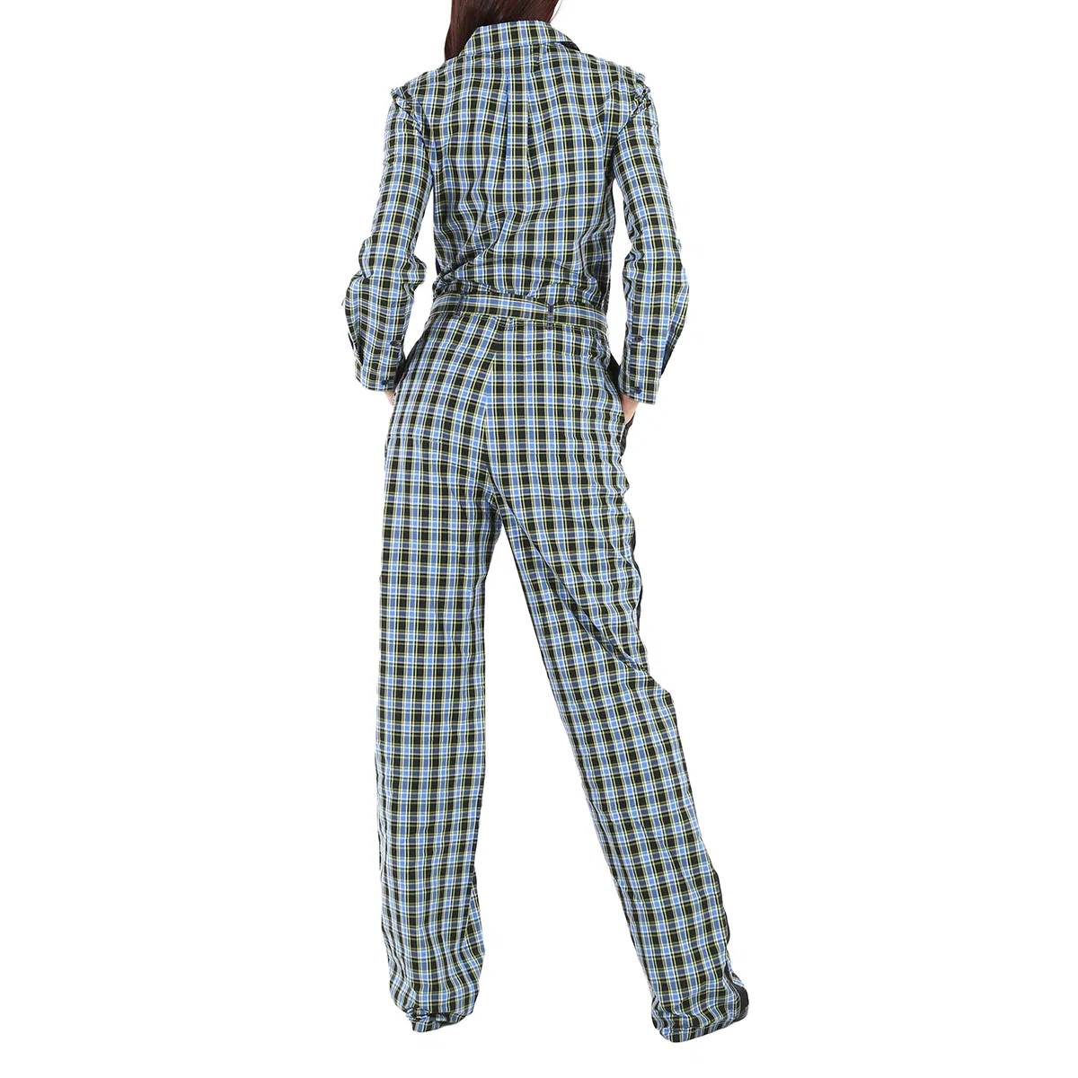 Комплект женский с комбинезоном Lampton Check Tie Waist Burberry, Azure Blue — фото 4