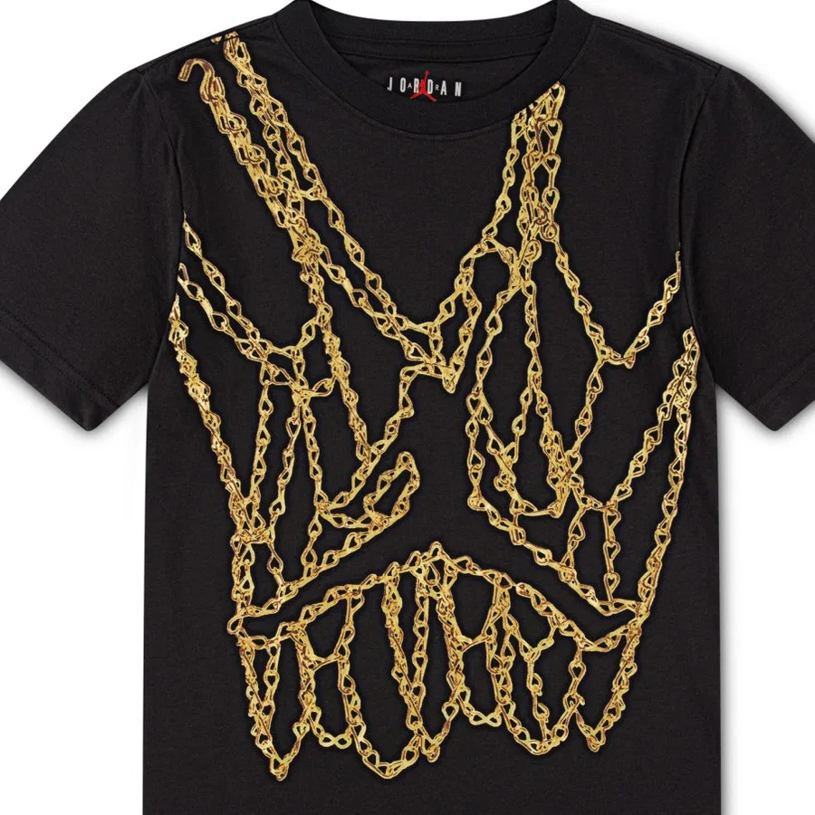 Футболка с длинным рукавом Jordan JDB MJ Brand JM Chain SS Crew, Nike, Черный — фото 2