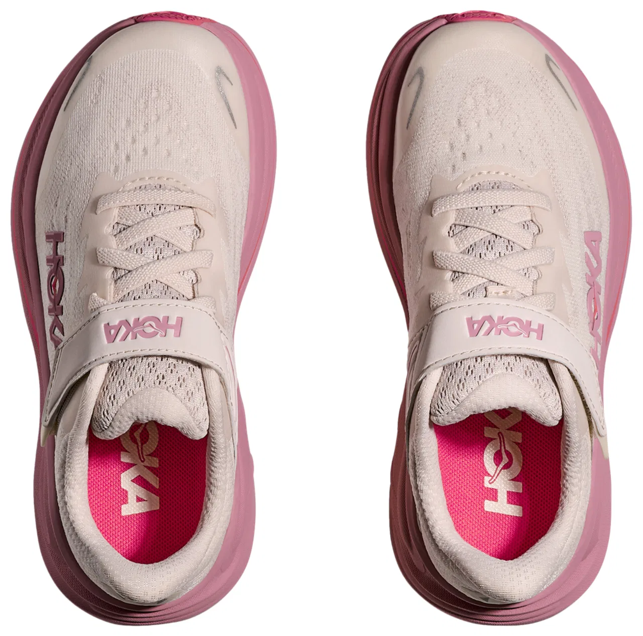Детские кеды для девочек Clifton 10 HOKA, цвет Dried Rose/Rose Cream — фото 4
