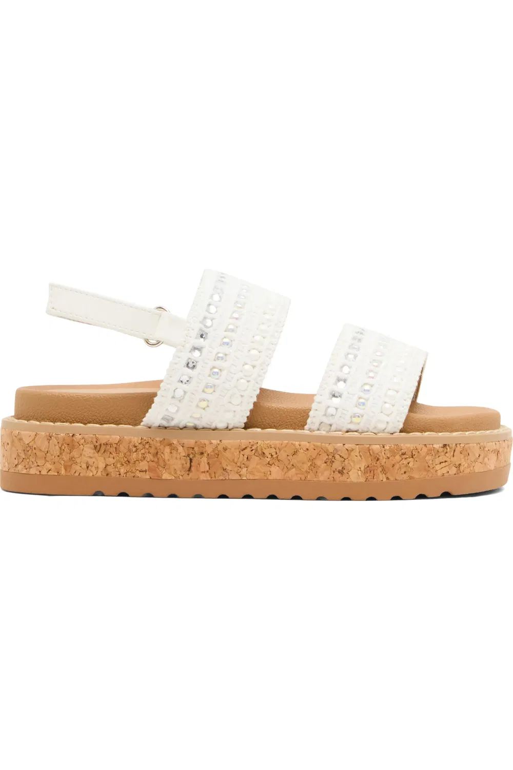 Детские сандалии платформа с блестками Rissa Steve Madden, белый — фото 2