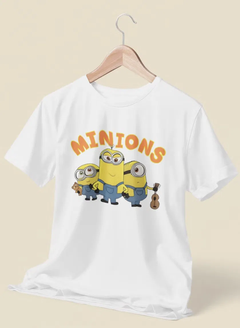 Футболка с принтом Minions Banana Time Zoom, белый