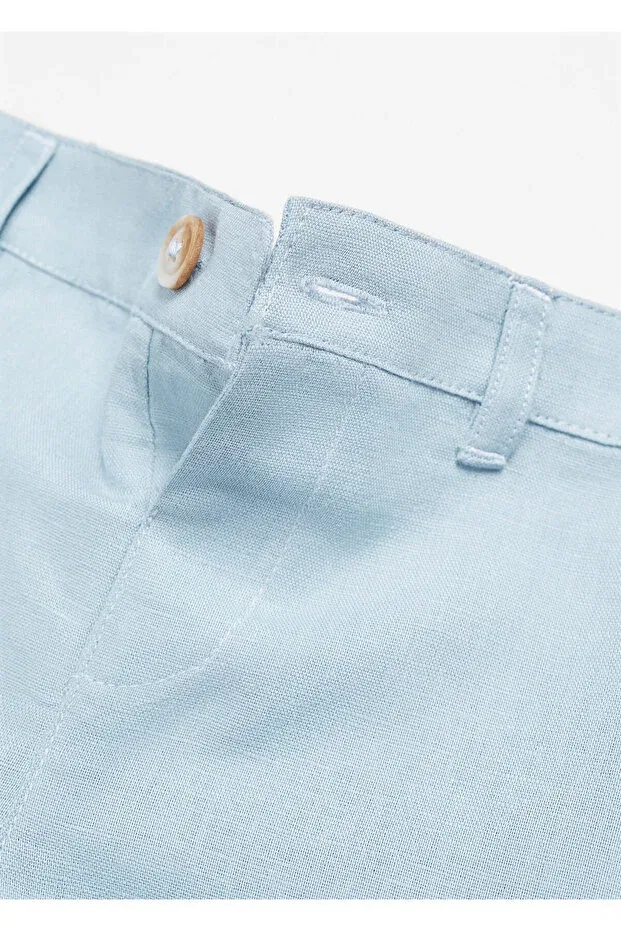 Детские шорты для мальчиков льняные Sky Blue Baby Boy Shorts & Bermuda Mango Woman, Sky Blue — фото 4