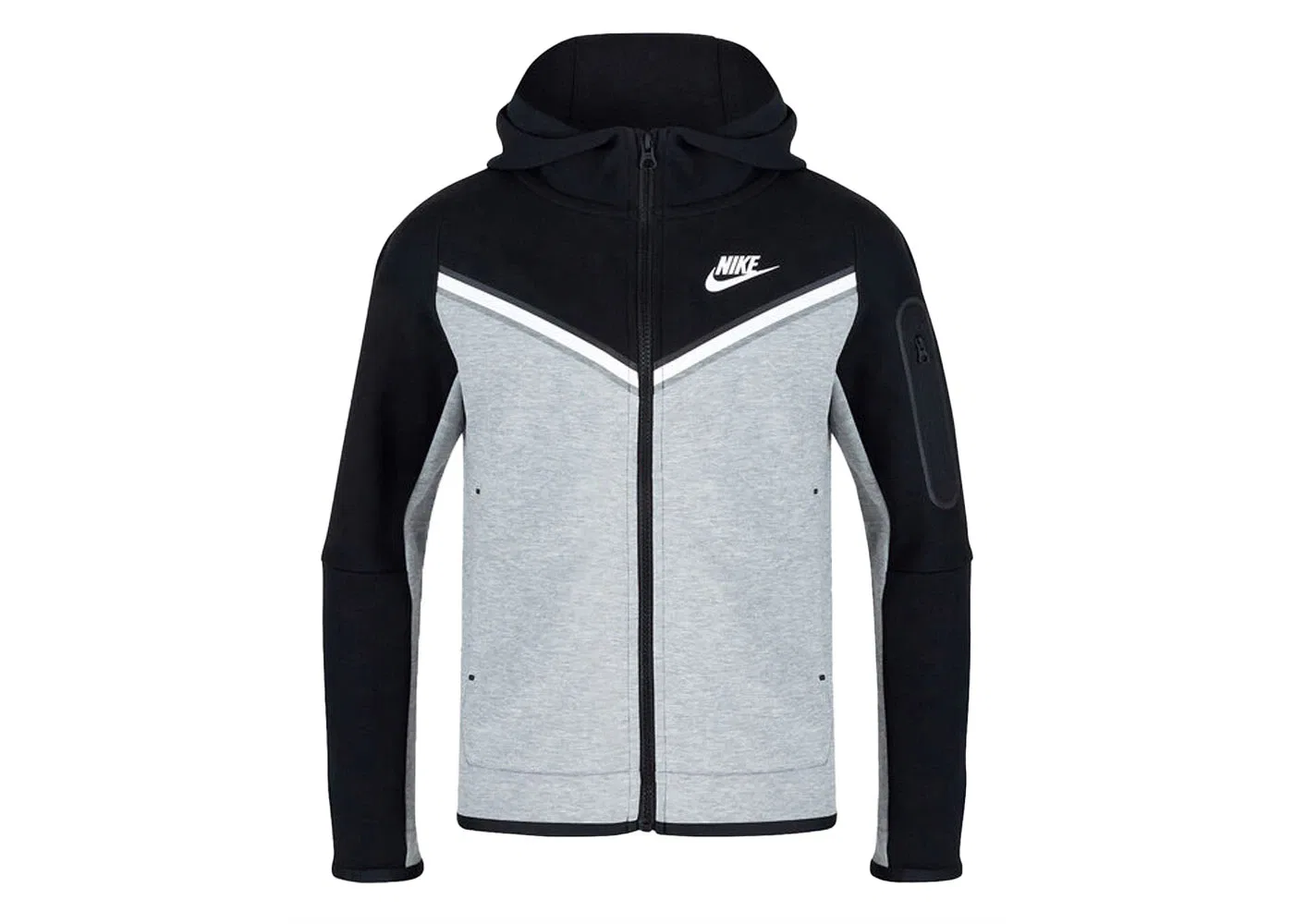 Детская худи с капюшоном Nike Sportswear Kids Tech Fleece, Grey/Black