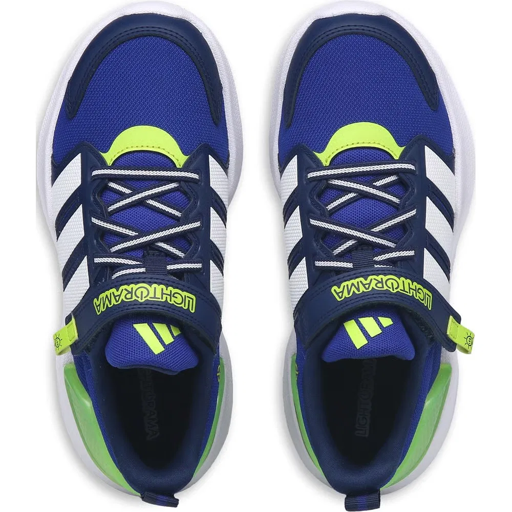 Детские кроссовки Lightorama Runner на эластичных шнурках Adidas, Navy/Green — фото 4