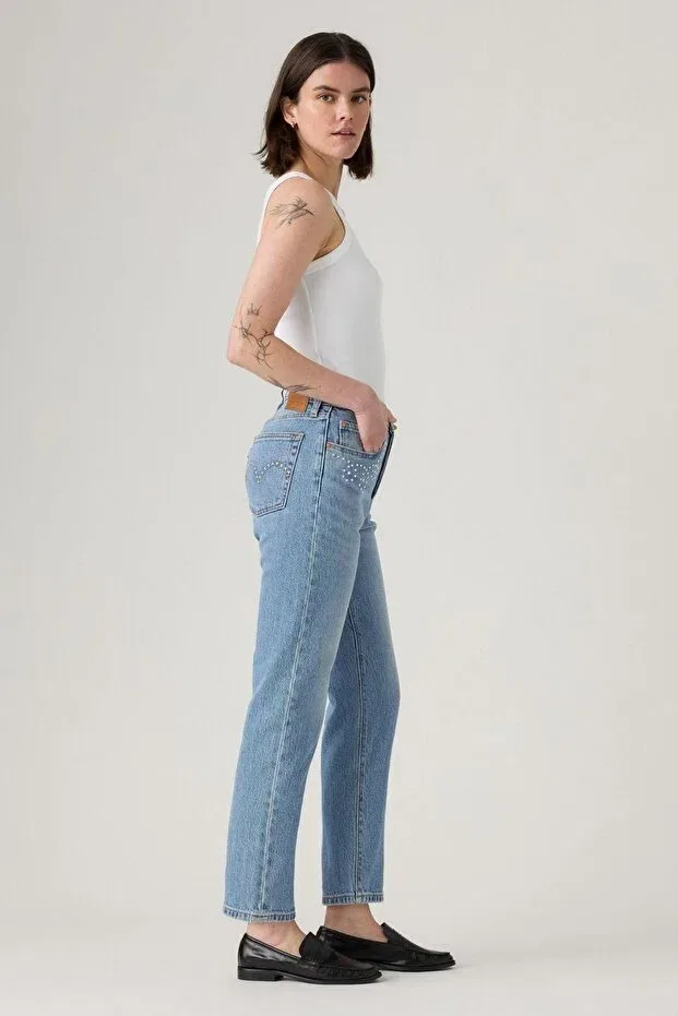 Женские джинсы с высокой талией 501 Crop Levi'S, Blue — фото 3