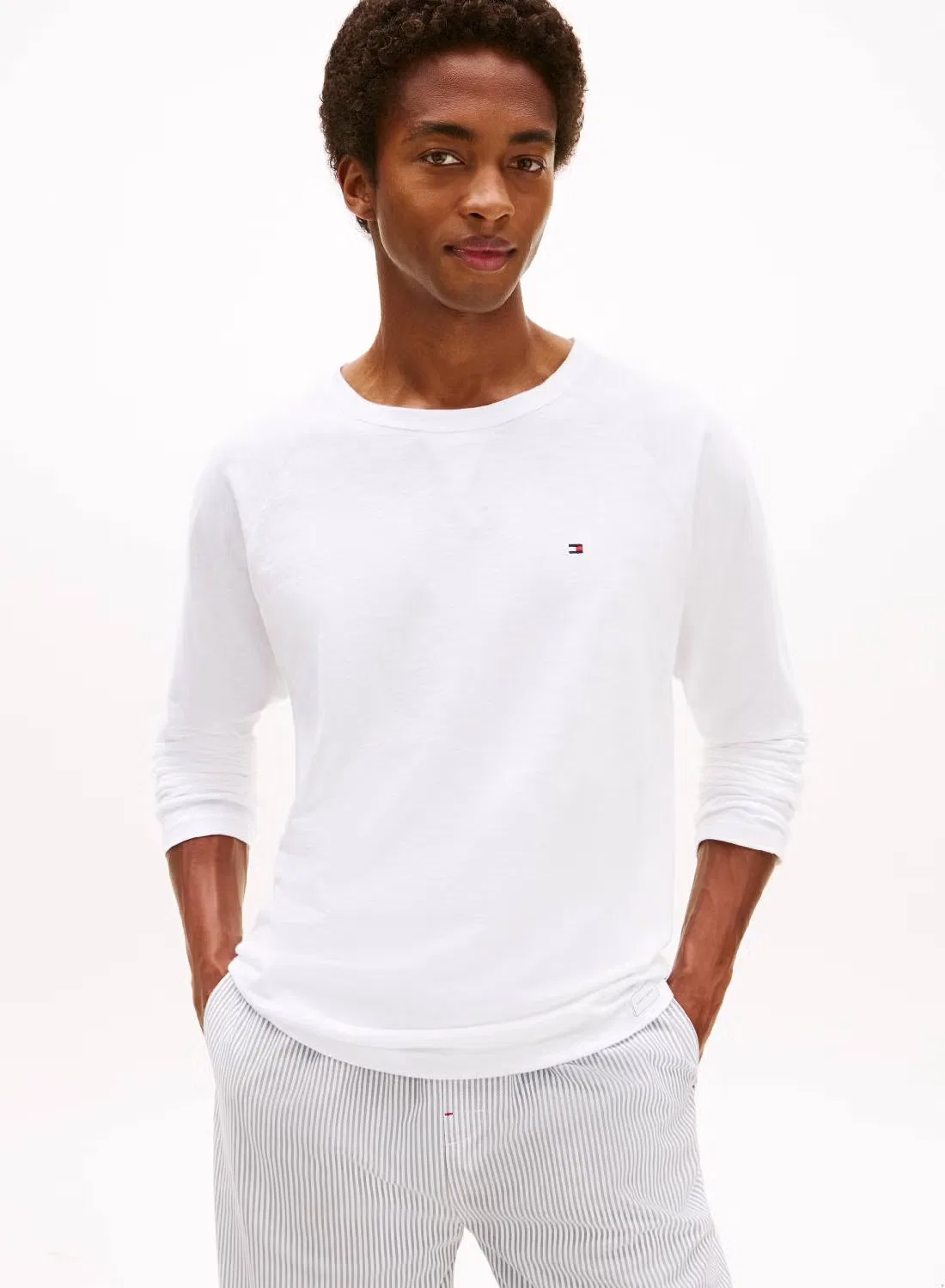Футболка домашняя с длинным рукавом Tommy Hilfiger, белый
