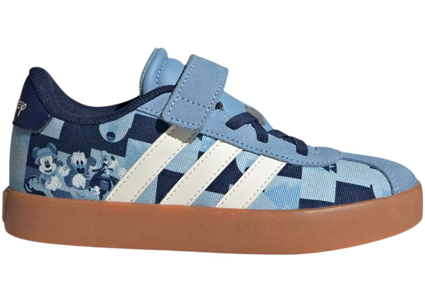 Детские кроссовки с принтом Adidas VL Court Adidas, Ash Blue Off White Crew Blue