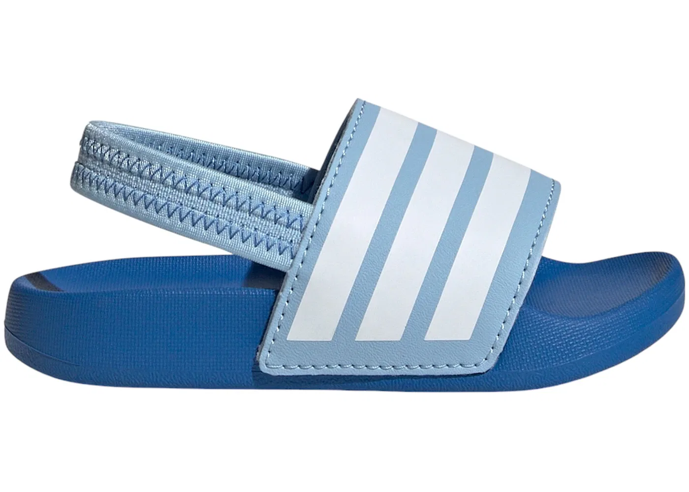 Детские шлепанцы с ремешком Adidas Adilette Estrap, Clear Sky Cloud White Bright Royal