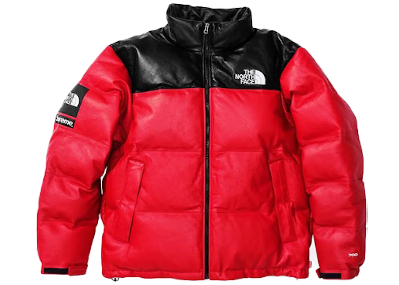 Мужская куртка из кожи с наполнителем из пуха Supreme The North Face, Red