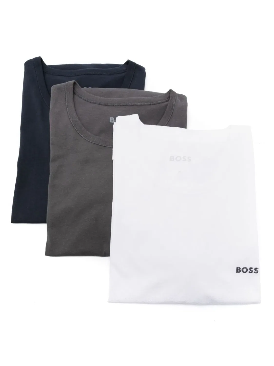 Футболки, набор из 3 - хлопок, вышитый логотип BOSS, многоцветный