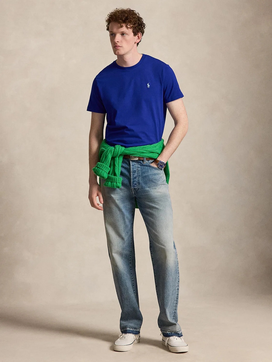 Рубашка Polo Ralph Lauren стандартного кроя синий, светло-синий — фото 4