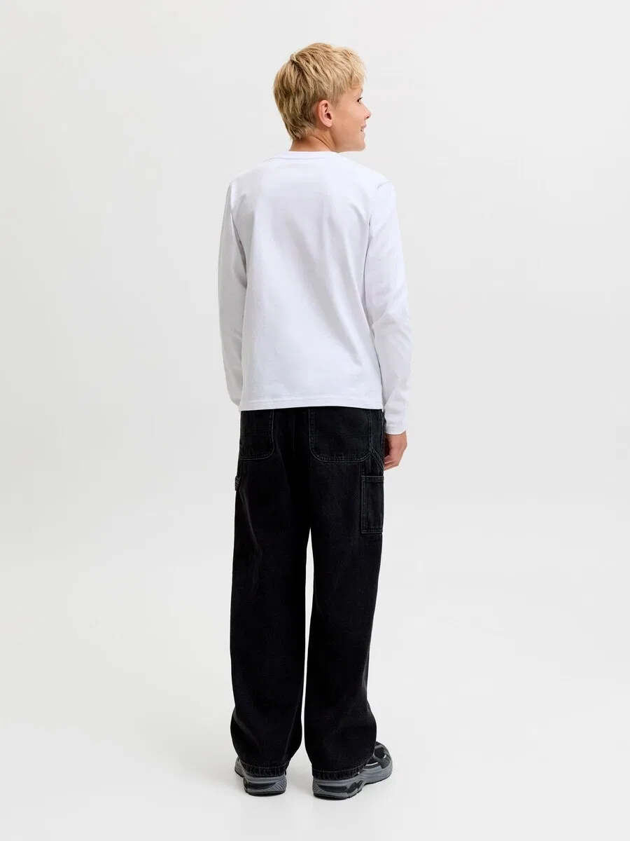 Детская рубашка стандартного кроя, белая Jack & Jones Junior — фото 4