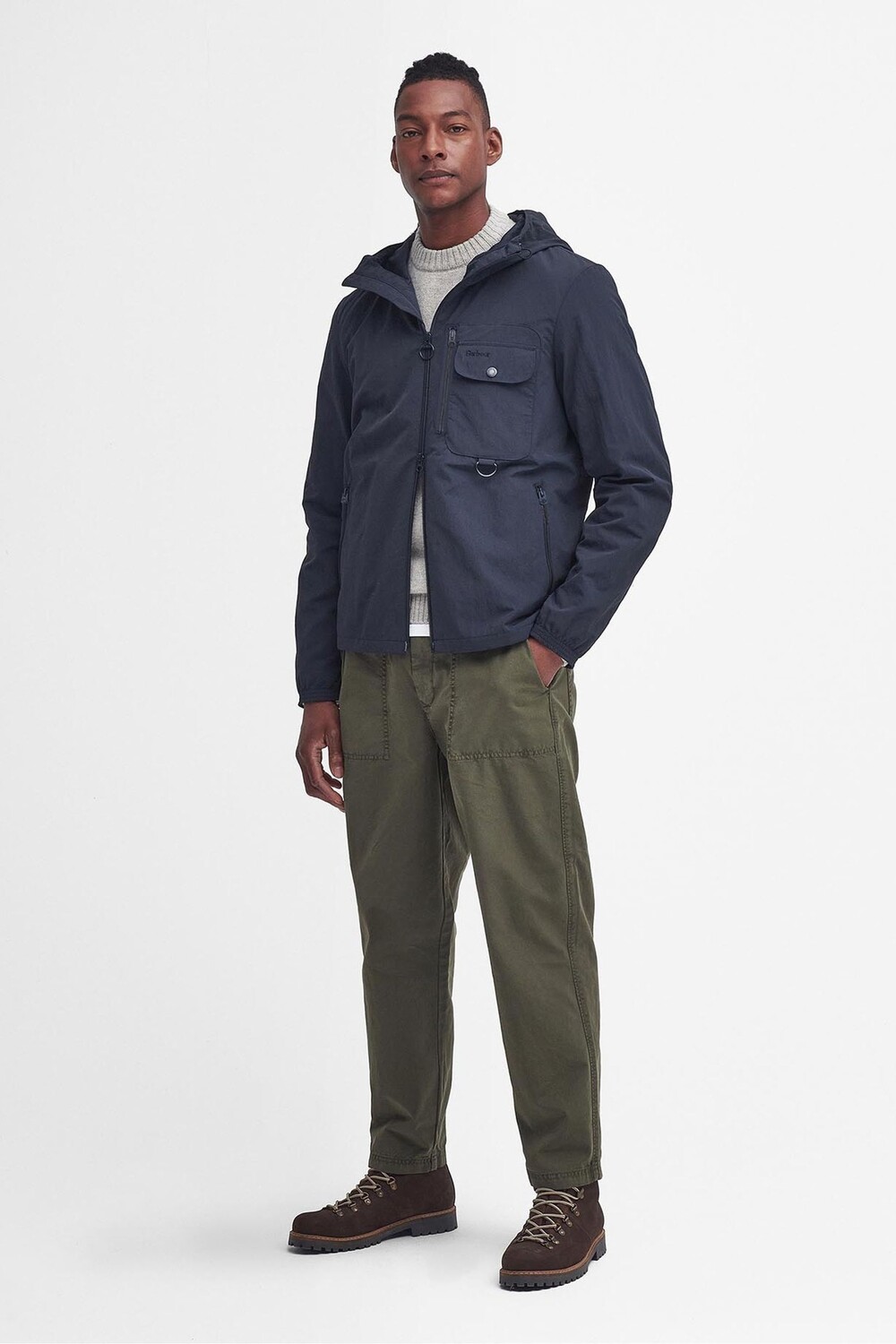 

Куртка Angler с капюшоном, непромокаемая Barbour, синий