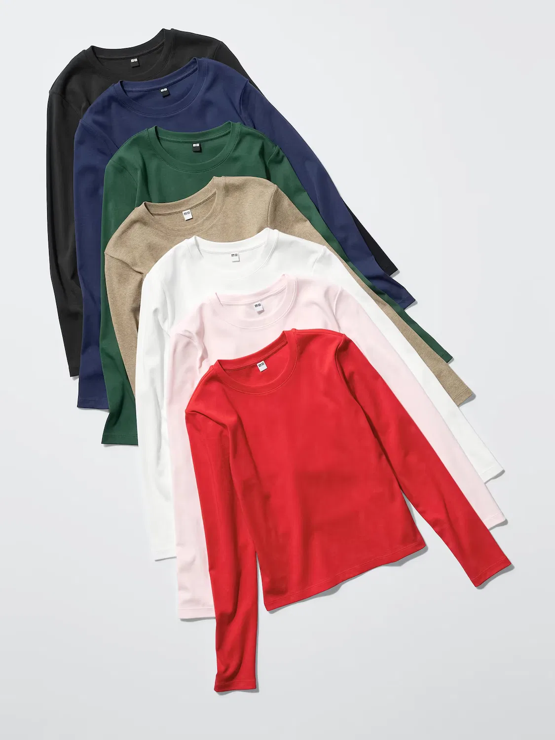 Лонгслив Uniqlo, базовый трикотаж для верхней части тела, белый — фото 3