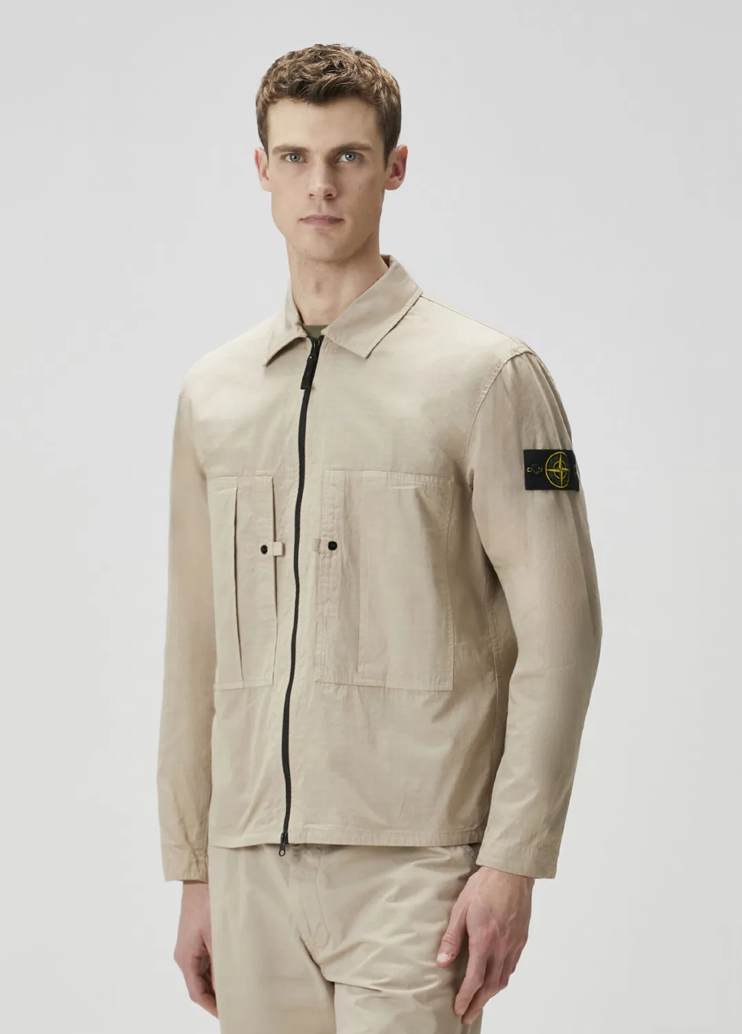 Спортивная рубашка Stone Island, бежевый — фото 3