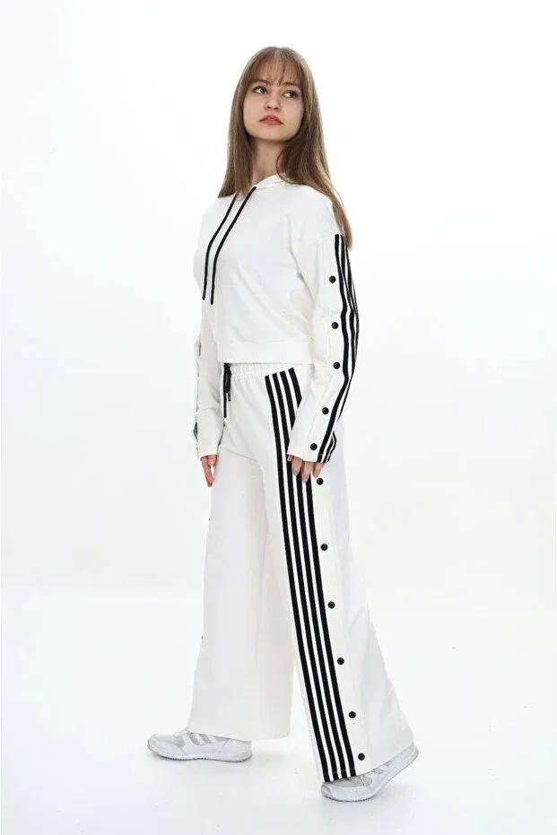 Детский спортивный костюм для девочек хлопковый Butik Kardelen, White