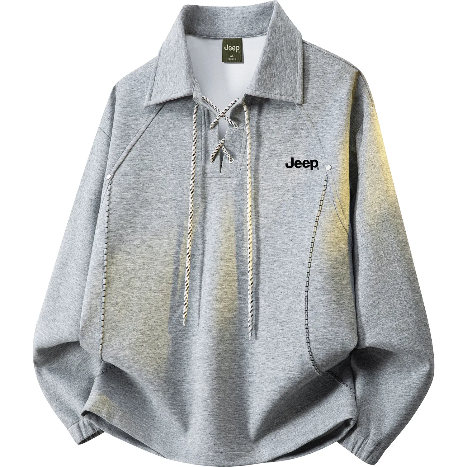 Детский свитшот с воротником Jeep Wrangler, Gray Heather