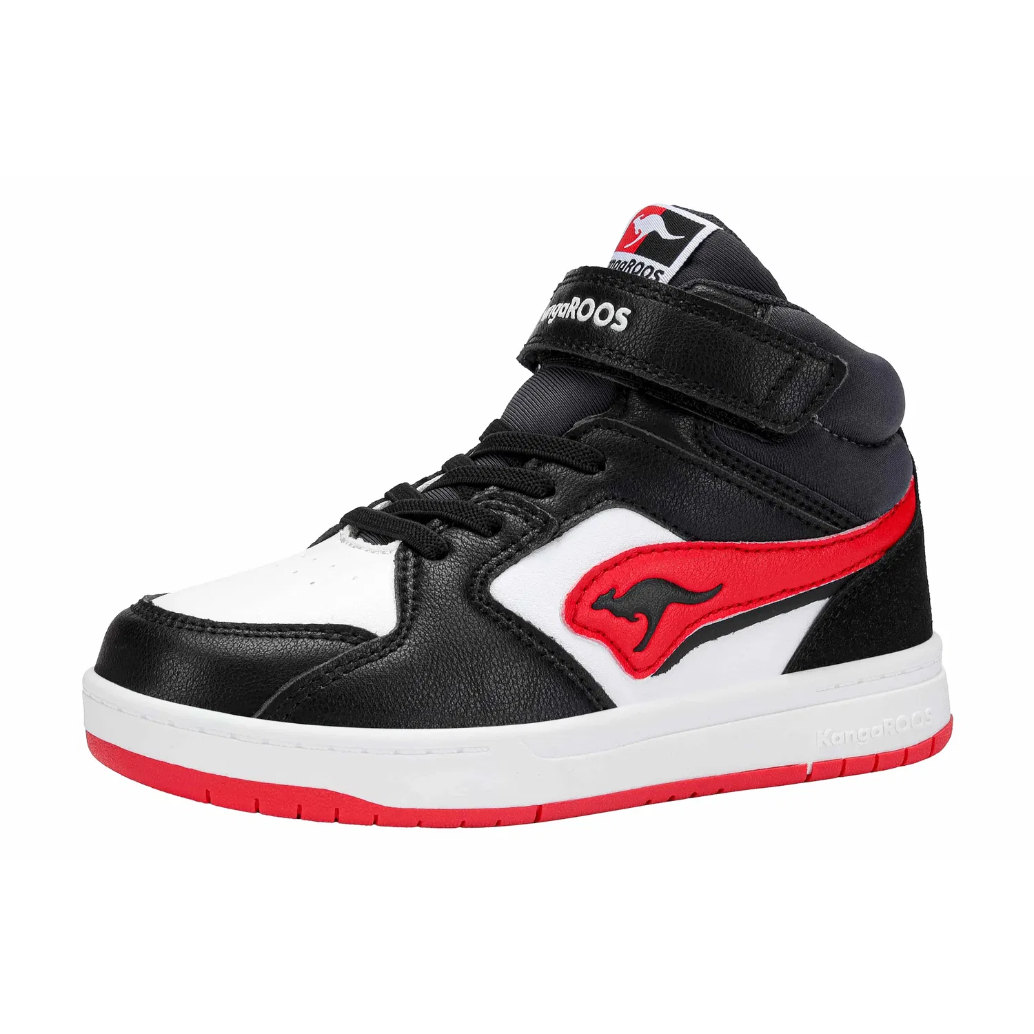 Детские кроссовки на липучках KangaROOS K-CP HOGAN EV, Jet Black/Fiery Red