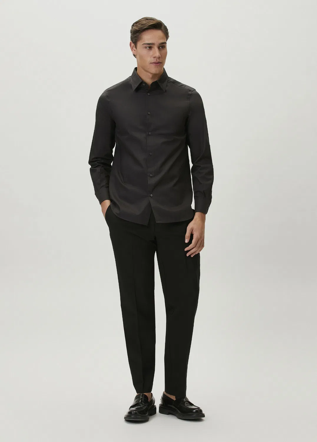 Рубашка с узором Emporio Armani, black — фото 3
