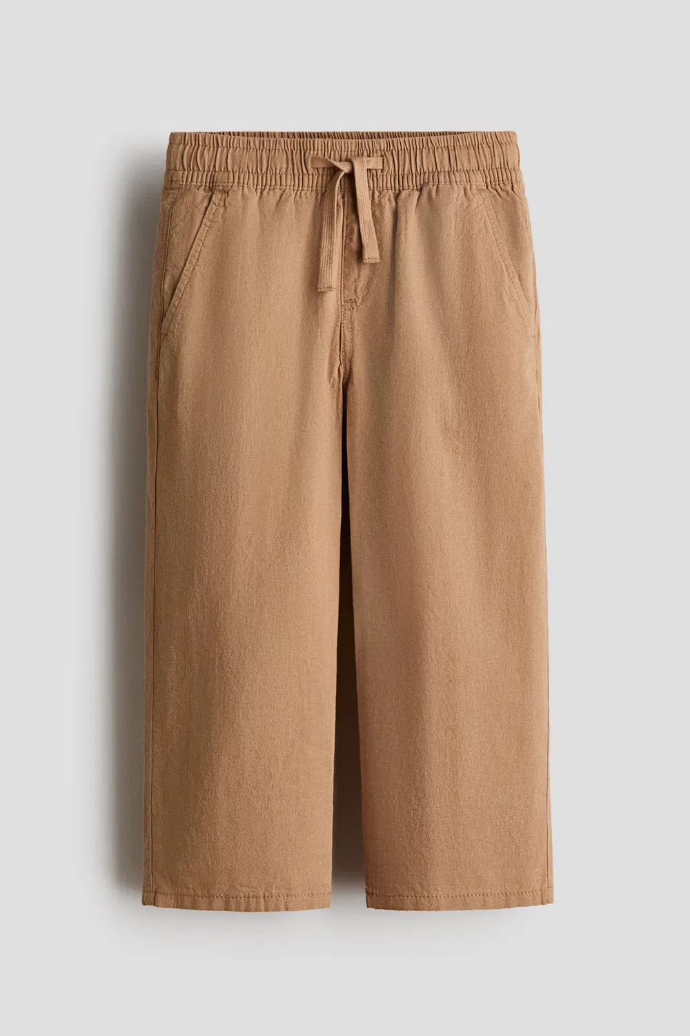 Спортивные брюки из смеси льна H&M, Hellbraun — фото 3