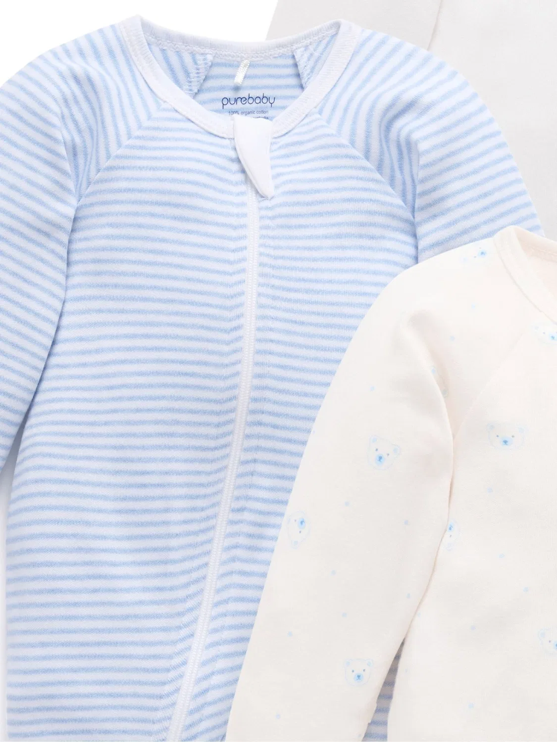 Комбинезон-слип Purebaby, Pale Blue — фото 3